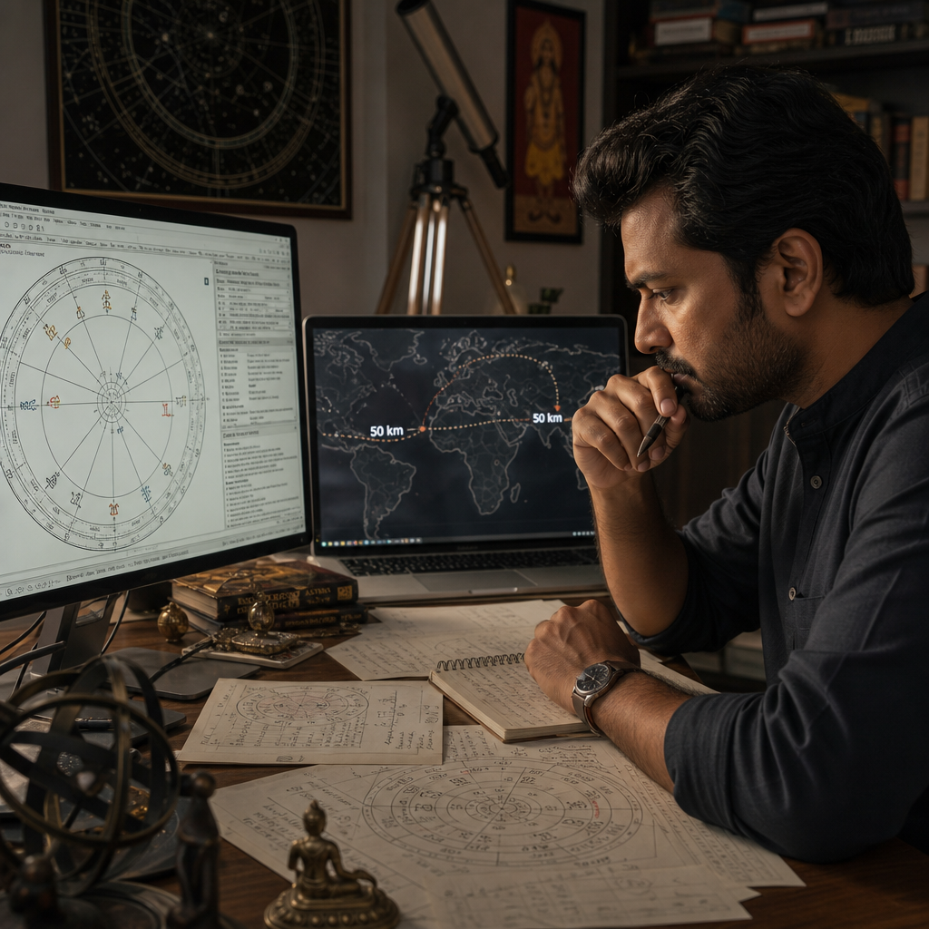 Why Exact Latitude and Longitude Changes Your KP Birth Chart